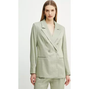 Dámské sako Sako Guess CAMILLE zelená barva, W5GN63 WH5F0 W5GN63.WH5F0 91X, vel. XS