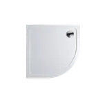 THOR Sprchová vanička z litého mramoru, čtvrtkruh, R550 80x80x3