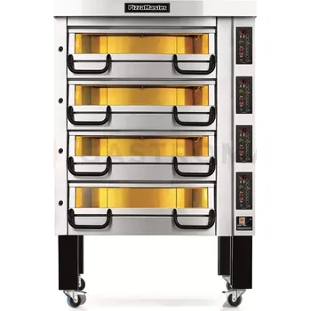 Pec na pizzu Čtyřkomorová pec na pizzu, 16x pizza 45 cm, komory o rozměrech 920x920x210 mm, manuální panel | PIZZA MASTER, PM 924E