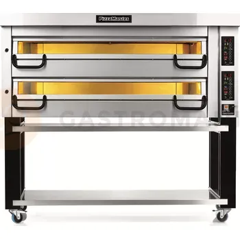 Pec na pizzu Dvoukomorová pec na pizzu, 16x pizza 35 cm, komory o rozměrech 1420x710x210 mm, manuální panel | PIZZA MASTER, PM 742E