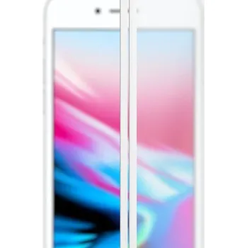 Telefonní příslušenství AlzaGuard 2.5D FullCover Glass pro iPhone 7 / 8 / SE 2020 / SE 2022 - bílé