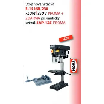 Vrtačka PROMA E-1516B/230 - Stojanová vrtačka + svěrák SVP-125