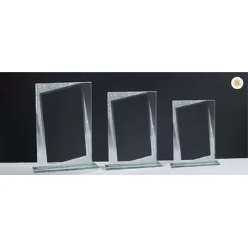 Skleněná plaketa s třpytivým a reflexním zdobením 68277