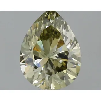 Drahý kámen Přírodní zelený diamant 0.26 ct Fancy Grayish Yellowish Green brusu Kapka s GIA certifikátem QJ3XAHTG7