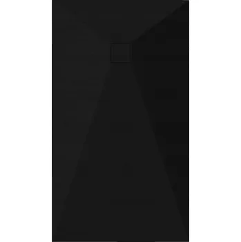 Sprchová vanička SPRCHOVÁ VANIČKA OBDÉLNÍKOVÁ 140x80 KAMENNÝ VZOR 2,6 CM ČERNÁ VČETNĚ SIFONU