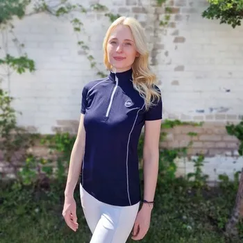 Dámské tričko Tričko s krátkým rukávem Horsenjoy modré, velikost 38