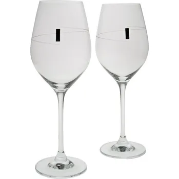 Sklenice Sklenice na víno Preciosa element 360 ml sada 2 ks - var. 1 (Sklenice na víno s broušenou linkou)