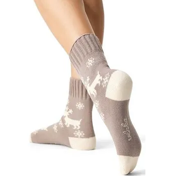 Pánská móda Vlnka Ponožky s ovčí vlnou Merino sob hnědá velikost ponožek 39-42