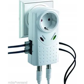 Přepěťová ochrana s kontrolkami a 1 ochrannou zásuvkou