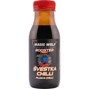 Boilies Magic Wolf Booster 300g - Švestka Chilli