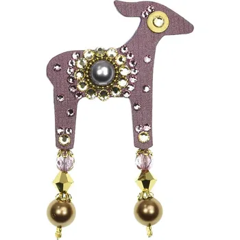 Náušnice Deers Malá fialová laň Lily - NADACE T. KUCHAŘOVÉ + 2 měsíce na vrácení zboží