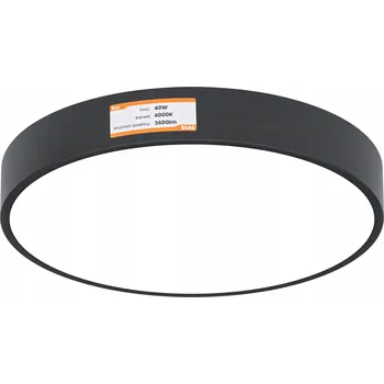 Stropní Svítidlo LED stropní stropní svítidlo panel nástěnný kulatý černý 40W