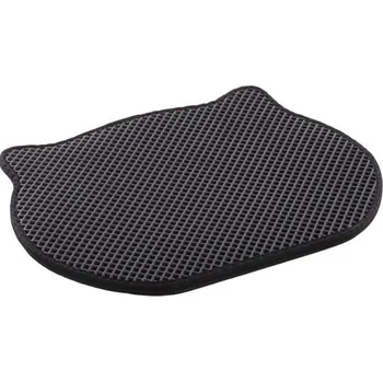 Přislušenství pro kočičí toaletu WC předložka dvouvrstvá černá Flamingo 50x40 cm