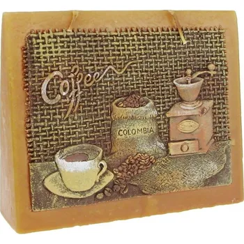 Svíčka Svíčka hnědá se dvěma knoty 13 cm (Svíčka Coffee)