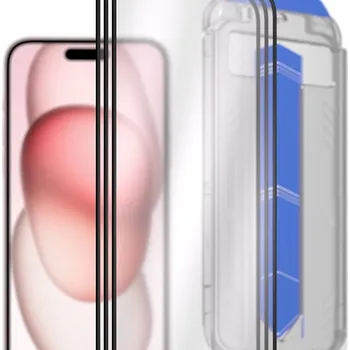 Telefonní příslušenství AlzaGuard 2.5D Glass EasyFit DustFree pro iPhone 15 Plus