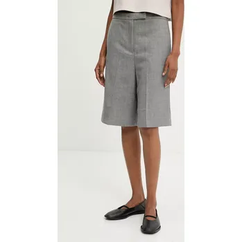 Dámské kraťasy Kraťasy Answear.LAB dámské, šedá barva, hladké, high waist B9840.flk 90X, vel. XS