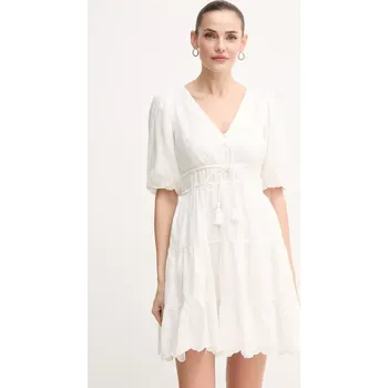 Dámské šaty Bavlněné šaty Pepe Jeans DAY béžová barva, mini, PL953694 01X, vel. S