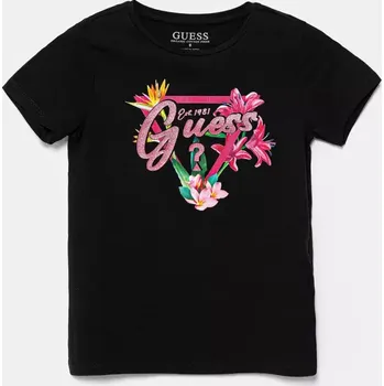 Chlapecké tričko Dětské tričko Guess černá barva, J5GI16 K6YW4 J5GI16.K6YW4.PPYA 99X, vel. 122-125