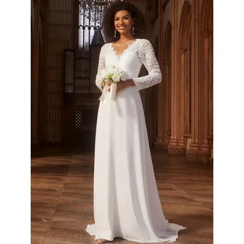 Dámské šaty Ever Pretty luxusní šaty bílé 1925 Velikost: 5XL / 50 / 18 / 22