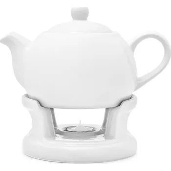 Konvice porcelán 1000ml s ohřívačem WHITE
