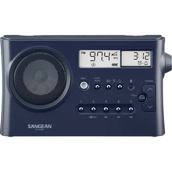 Radiopřijímač Sangean PR-D4BT A500490 stolní rádio, FM, AM, AM, FM, Bluetooth, funkce alarmu, tmavě modrá