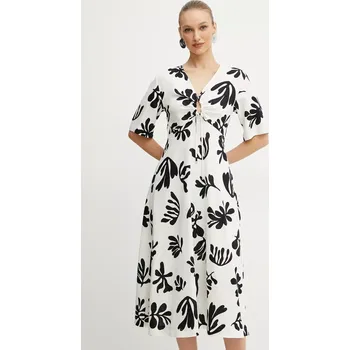 Dámské šaty Šaty Marella MOLISE bílá barva, midi, 2513221112200 00X, vel. 36