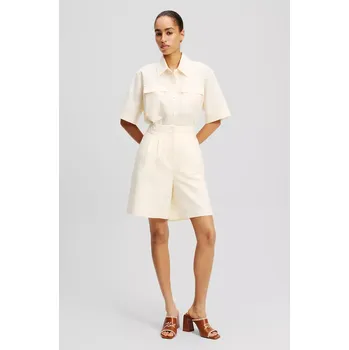 Lněné kraťasy Karl Lagerfeld A2W10015 béžová 01X, vel. 40