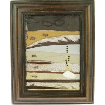 Obraz Kožený obrázek v dřevěném rámu 20 cm - var. 5 (Originální obrázek z kůže na zeď)