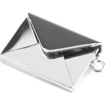 Přívěsek Rozevírací přívěsek / medailonek z nerezové oceli kniha, obálka, barva 1 platina obálka