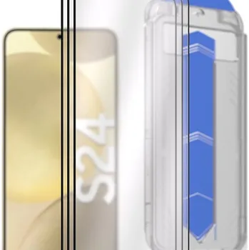 Telefonní příslušenství AlzaGuard 2.5D Glass EasyFit DustFree pro Samsung Galaxy S24