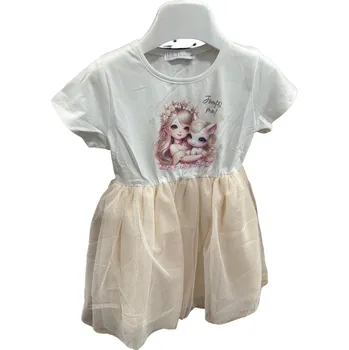 Dívčí šaty made in Italy Šaty s volánem 25451 barva: béžová, Rozměr: 110