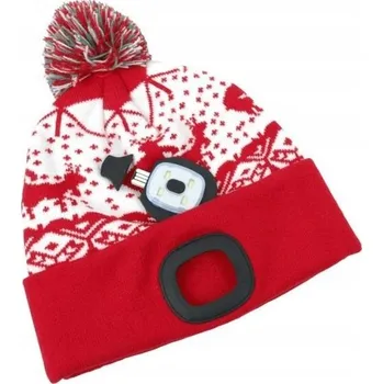 Čepice ZIMNÍ ČEPICE S LED SVÍTILNOU 4xLED PRO BEZPEČÍ