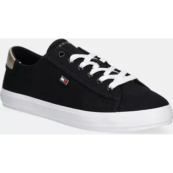 Dámská obuv Tenisky Tommy Hilfiger VULC CANVAS LACE UP SNEAKER FW0FW08647 černá 99X, EUR 39
