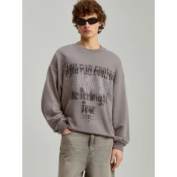 Pánská mikina Mikina s potiskem - L - House - tmavošedý - 915FH-90X