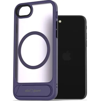 Pouzdro na mobilní telefon AlzaGuard Matte Case with Stand Compatible with MagSafe for iPhone 7 / 8 / SE 2020 / SE 2022 fialový