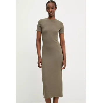 Dámské šaty Šaty Answear.LAB zelená barva, midi 5379.IKK 87X, vel. M