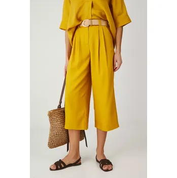 Dámské kalhoty Kalhoty Medicine dámské, žlutá barva, široké, high waist RS25.SPD802 17X, vel. M