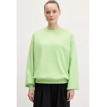 Dámská mikina Bavlněná mikina Peak Performance dámská, zelená barva, hladká, G80274 70B, vel. L