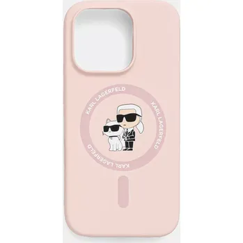 Pouzdro na mobilní telefon Obal na telefon Karl Lagerfeld iPhone 16 Pro růžová barva, KLHMP16LSCMKCRHP 30X, vel. ONE SIZE