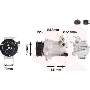 Kompresor klimatizace Kompresor, klimatizace VAN WEZEL 1801K733