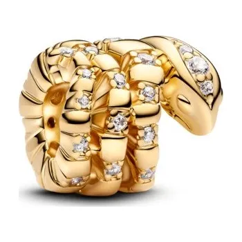 Náramek Pandora Pozlacený korálek Stočený had Shine Moments 763618C01 + 2 měsíce na vrácení zboží