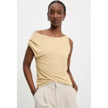 Dámská halenka Halenka Answear.LAB dámská, žlutá barva, hladká 93113.HWK 11X, vel. M