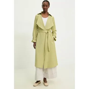 Dámský kabát Trench kabát Answear.LAB dámský, tyrkysová barva, přechodný 24007NV.hms 65X, vel. S