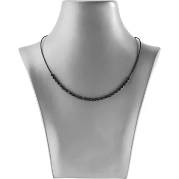 Náhrdelník Jednoduchý náhrdelník z drobných rokajlů a broušených korálků černý | P695291