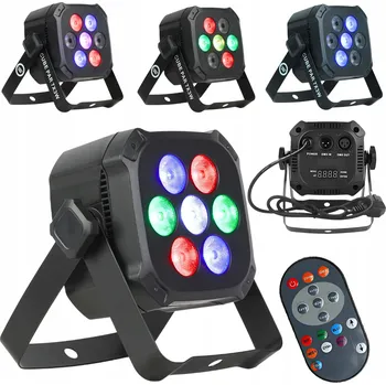 LED REFLEKTOR PAR EFEKT SVĚTLO SCÉNICKÉ OSVĚTLENÍ DISCO PAR 7X3W RGB