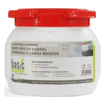 BasicNature Bílý sud se širokým hrdlem 3,6 l