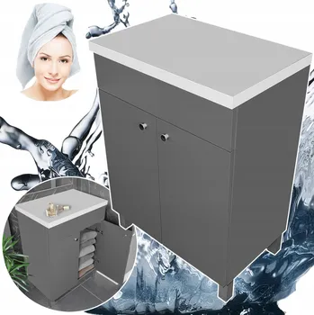 Komoda Skříňka s deskou Paplinskimoebel 40x60x84 cm, grafitová