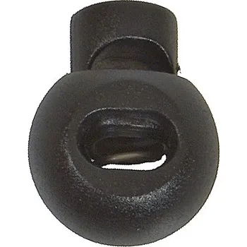 Příslušenství k zavazadlu BasicNature Uzavíratelný klip na šňůrku černý kulatý 10 ks