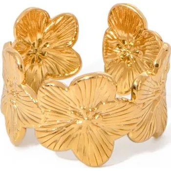 Prsten Prsten Flowers zlatý