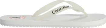 Pánské žabky Pánské žabky Calvin Klein BEACH SANDAL LOGO 42 Bílá, Černá